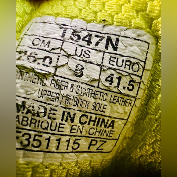 OASICS  FLUIDRIDE T547N RED, GREEN & BLACK SNEAKERS SIZE
8 US - Picture 8 of 8